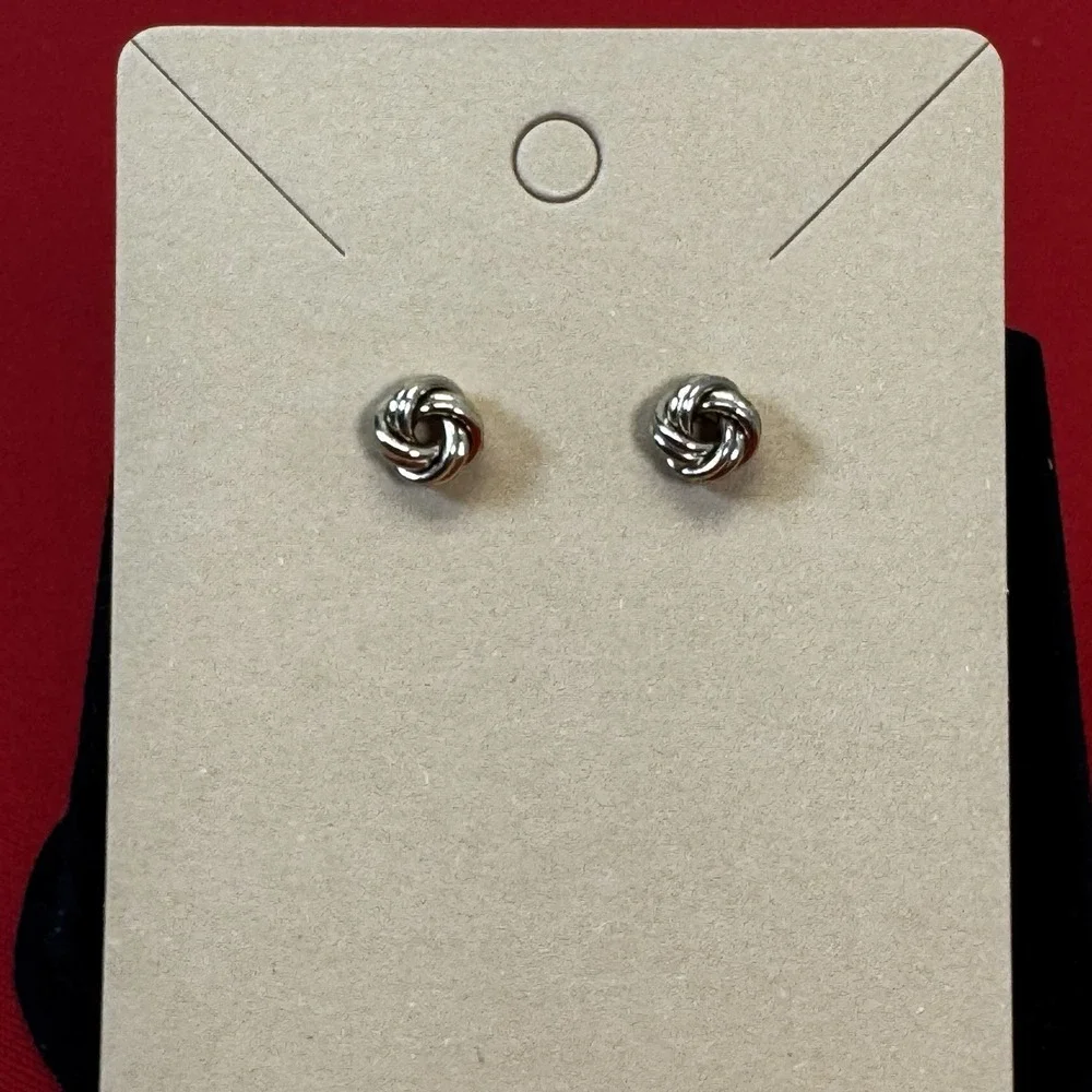 Love Knot Stud Gold Tone Earrings